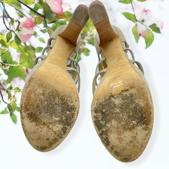 GIUSEPPE ZANOTTI Beige Suede GLADIATOR Platforms - Picture 7 of 9